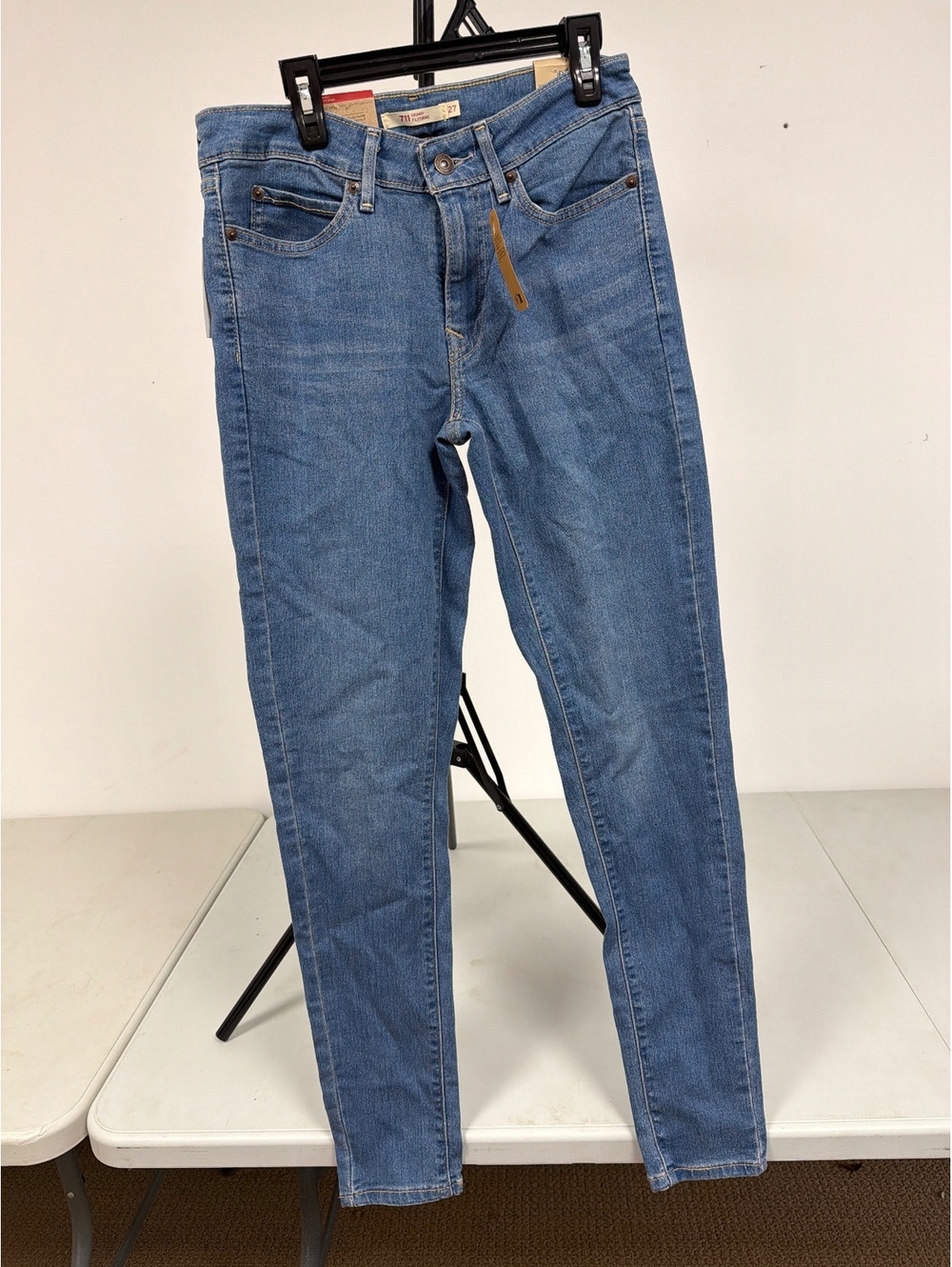 Levi's 711 Skinny Fit Blue Denim Jeans Size 27 0017